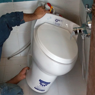 روش کار گذاشتن توالت فرنگی