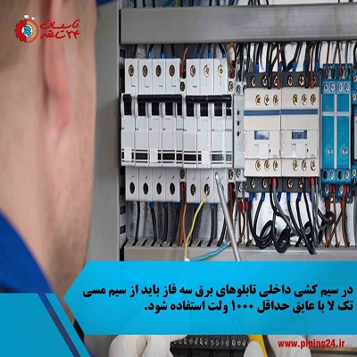 نحوه سیم کشی تابلو برق سه فاز 3